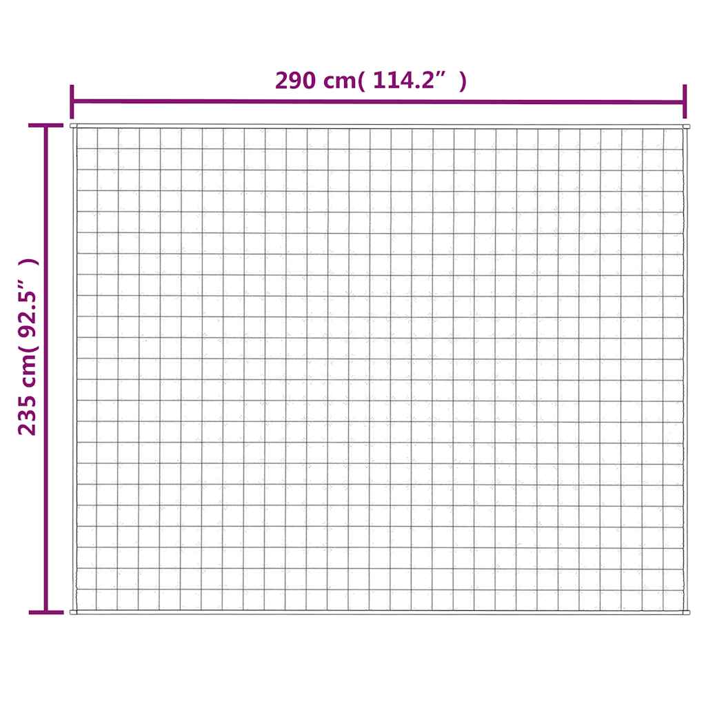 Teška deka svijetla krem 235x290 cm 11 kg od tkanine