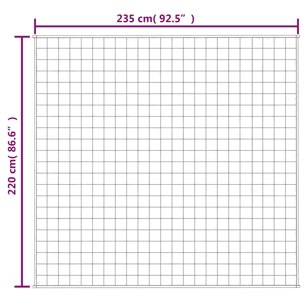 Teška deka plava 220x235 cm 11 kg od tkanine