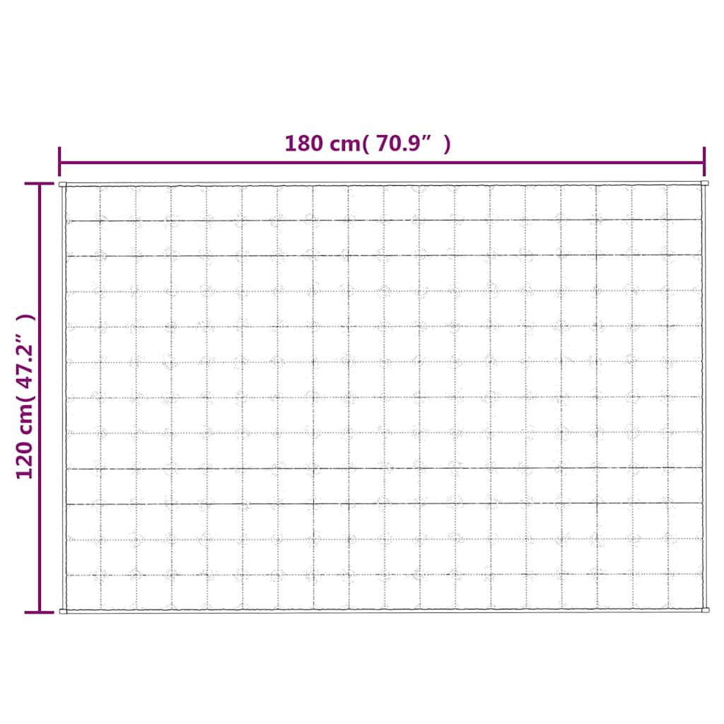 Teška deka svijetla krem 120 x 180 cm 5 kg od tkanine