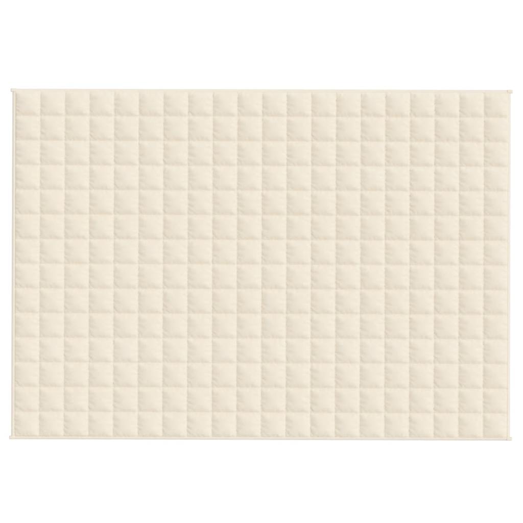 Teška deka svijetla krem 138x200 cm 6 kg od tkanine