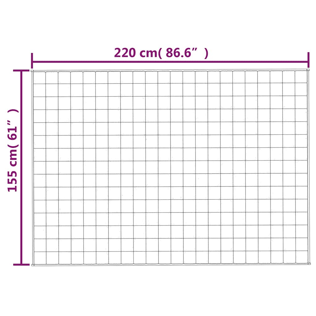 Teška deka svijetla krem 155x220 cm 7 kg od tkanine