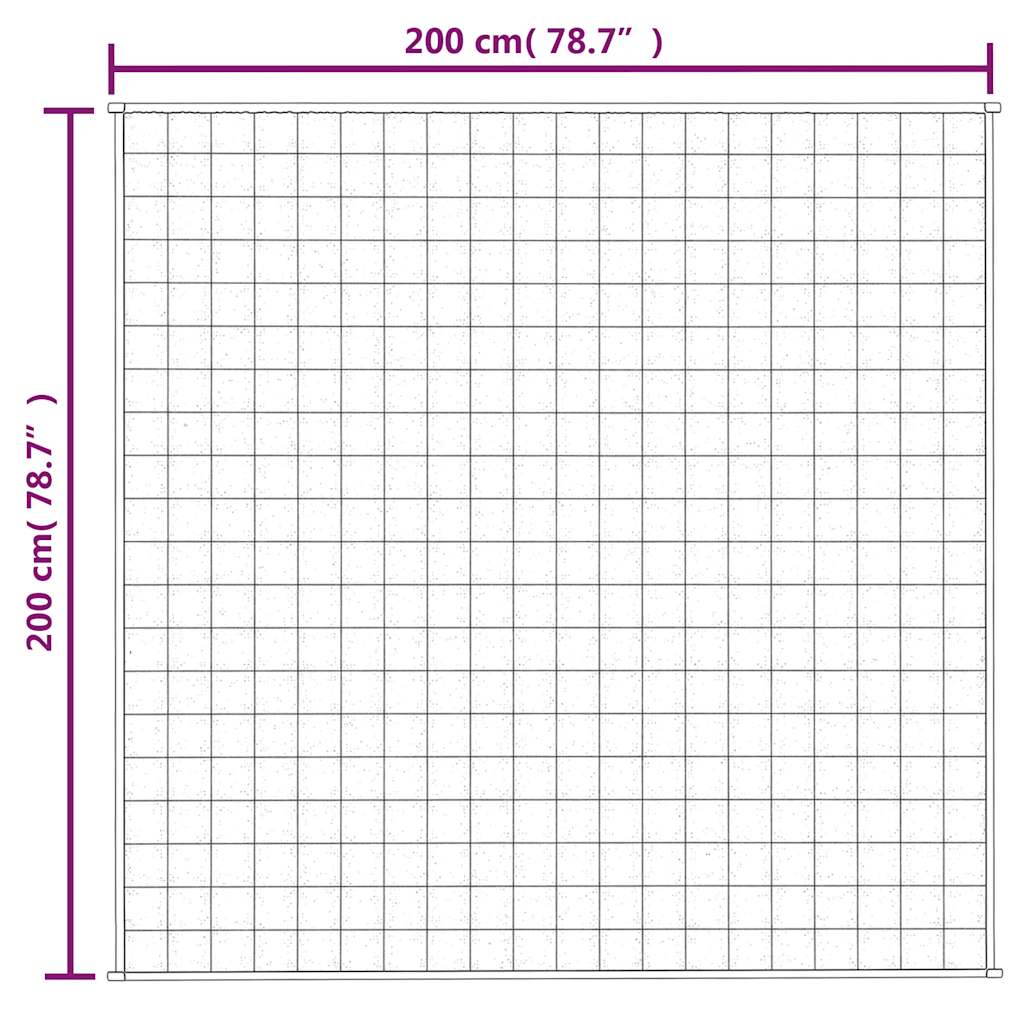 Teška deka svijetla krem 200x200 cm 13 kg od tkanine