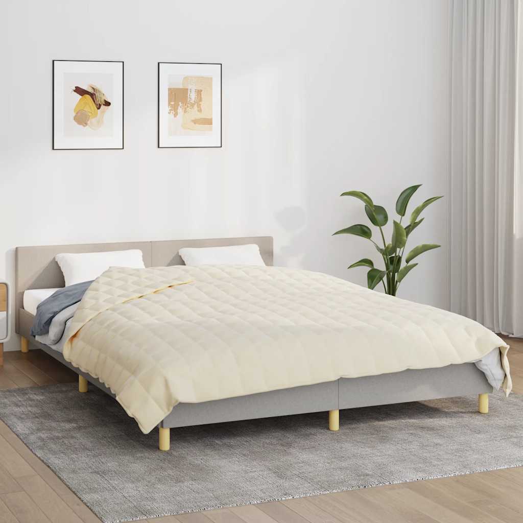Teška deka svijetla krem 200x225 cm 13 kg od tkanine