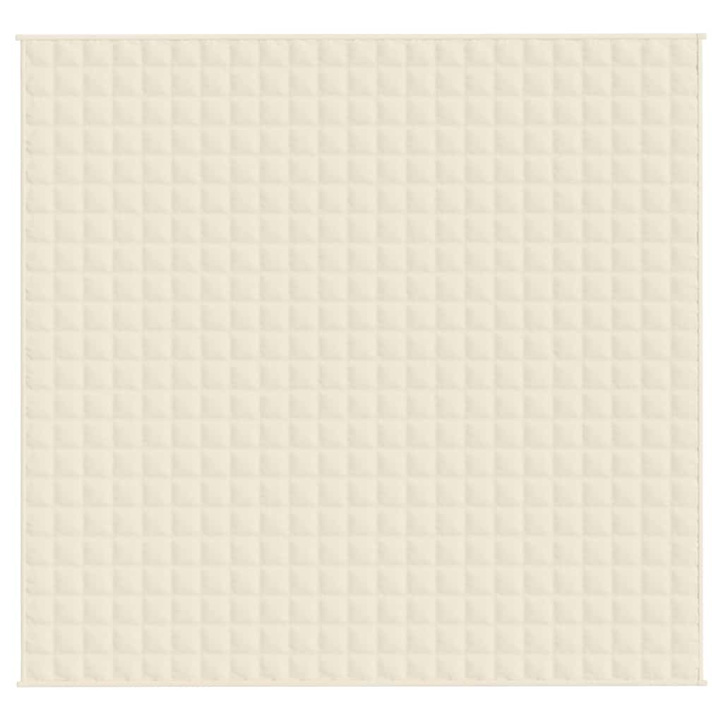 Teška deka svijetla krem 220x235 cm 15 kg od tkanine