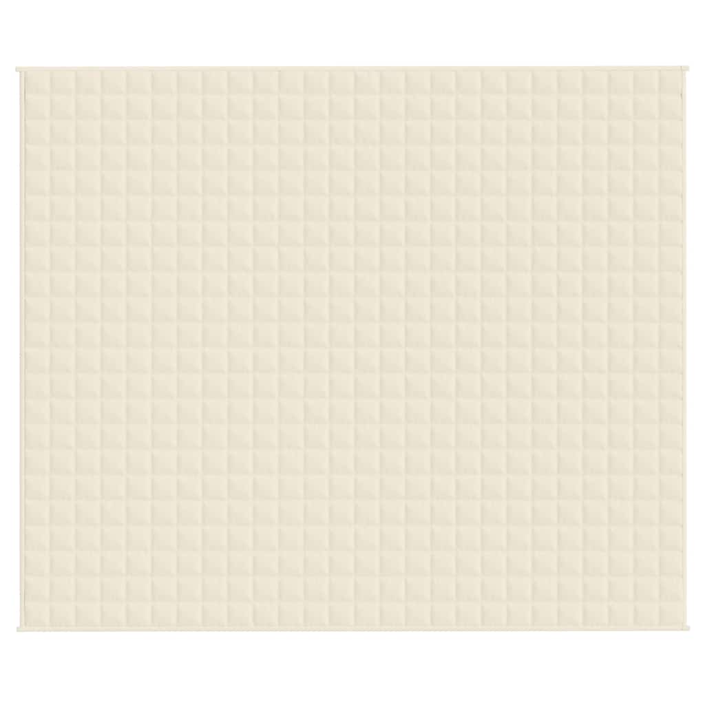 Teška deka svijetla krem 220x260 cm 15 kg od tkanine