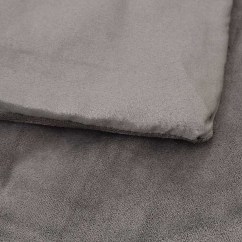 Teška deka s navlakom siva 138 x 200 cm 10 kg od tkanine