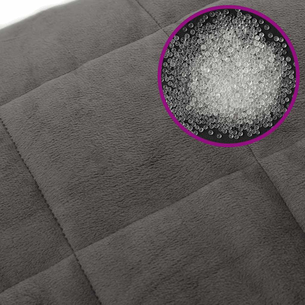 Teška deka s navlakom siva 200 x 200 cm 9 kg od tkanine