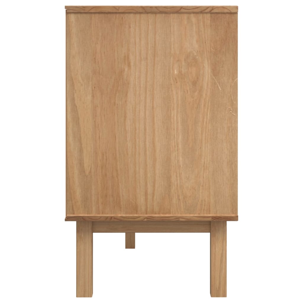 Komoda OTTA smeđe-bijela 114 x 43 x 73,5 cm od masivne borovine