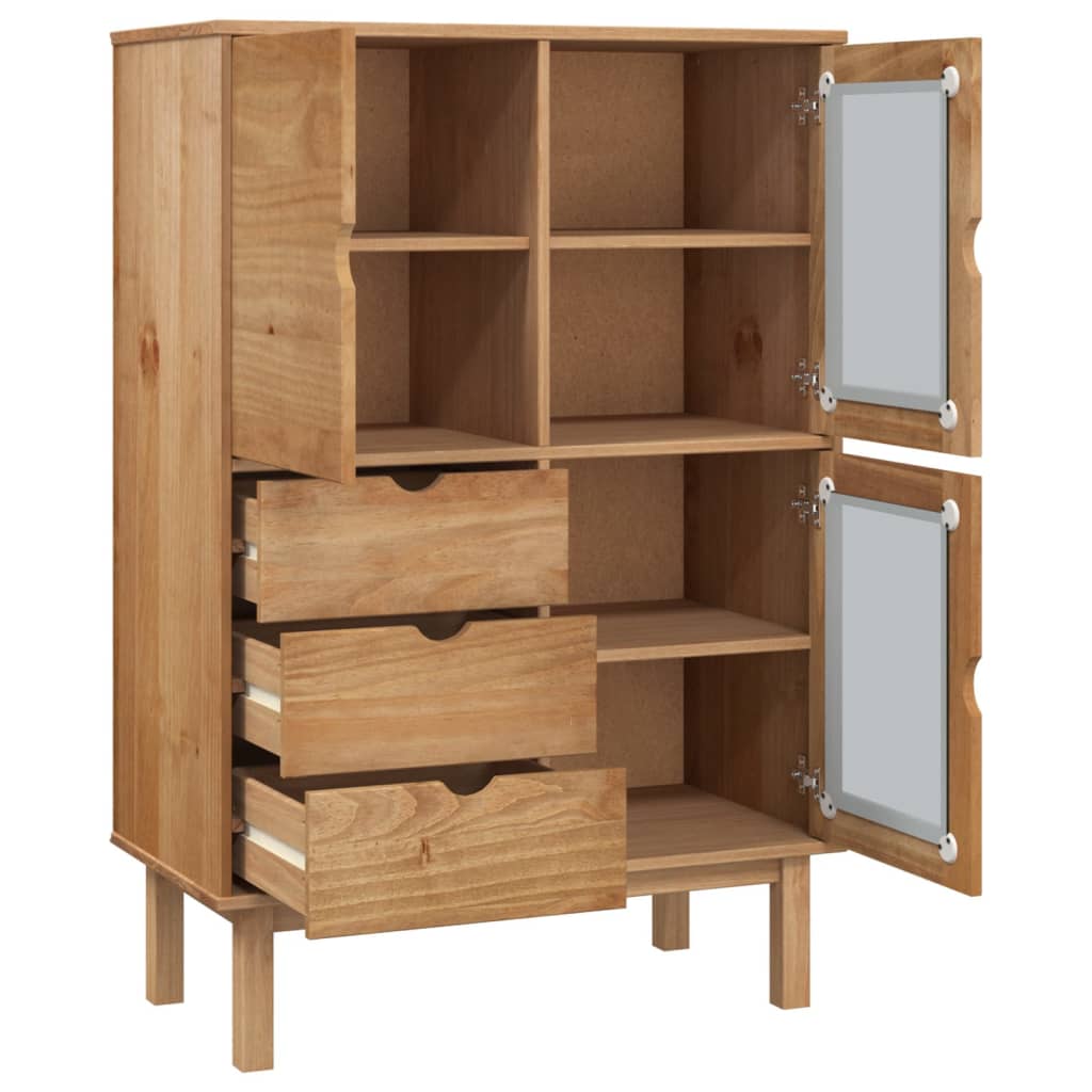 Visoka komoda OTTA 85 x 43 x 125 cm od masivne borovine