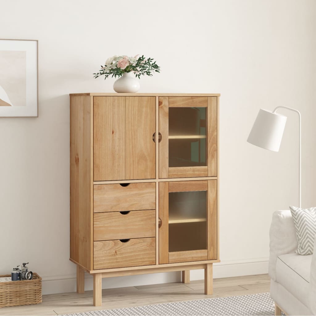 Visoka komoda OTTA 85 x 43 x 125 cm od masivne borovine