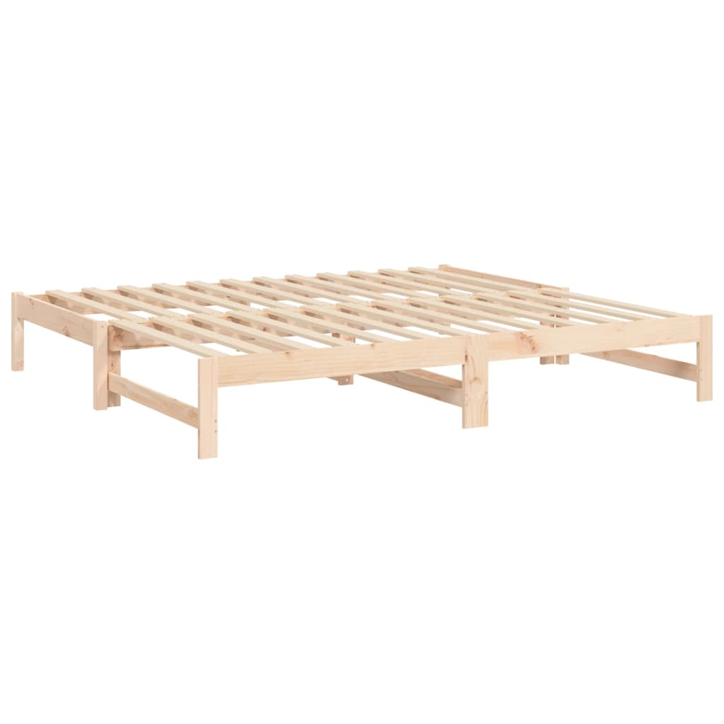 Dnevni ležaj na izvlačenje 2 x (75x190) cm od masivne borovine