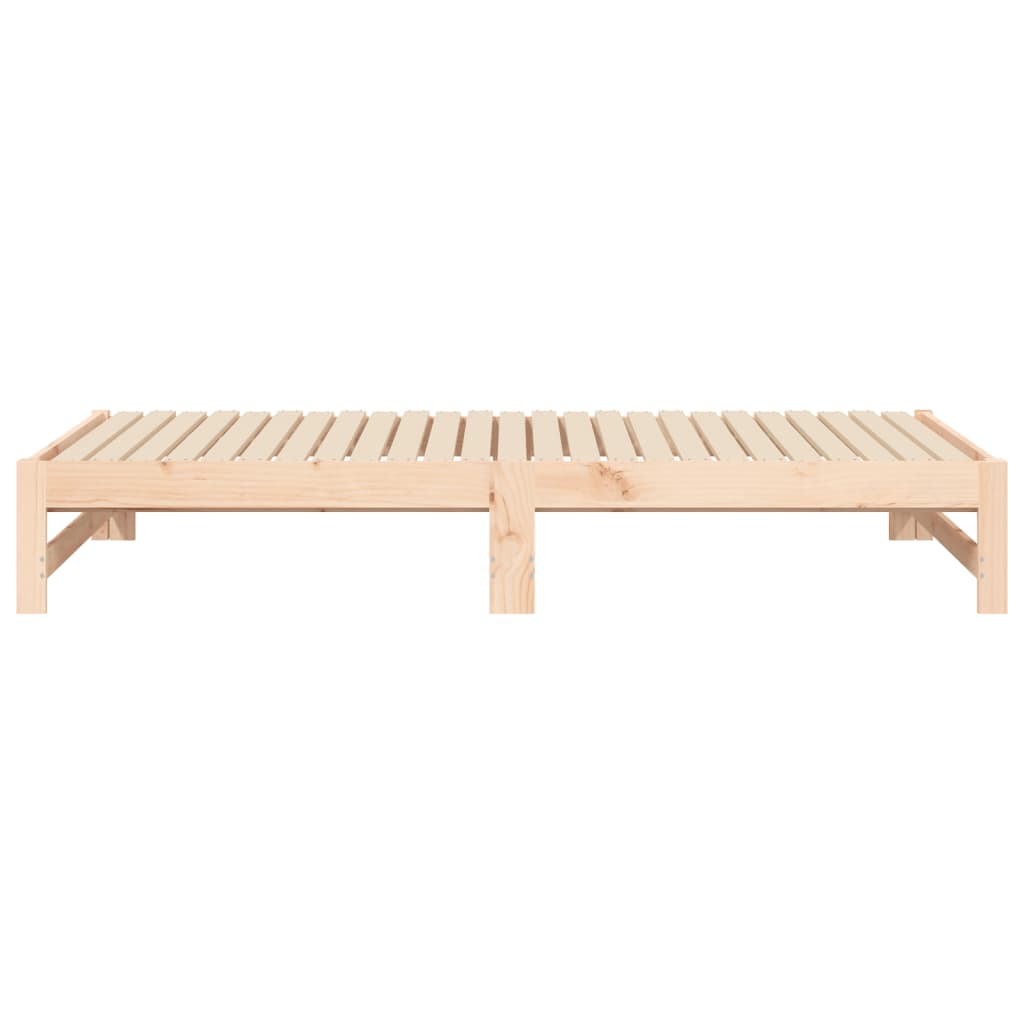 Dnevni ležaj na izvlačenje 2 x (75x190) cm od masivne borovine