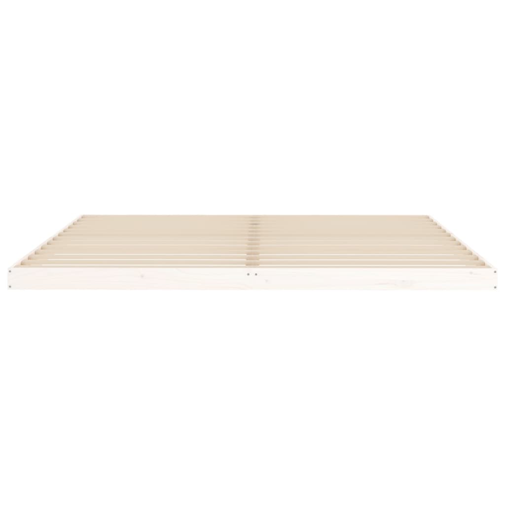 Okvir za krevet bijela 200 x 200 cm od masivne borovine