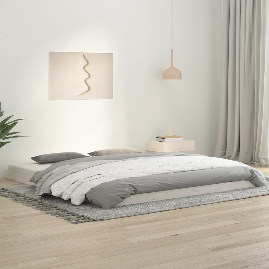 Okvir za krevet od borovine bijela 180x200 cm veliki bračni