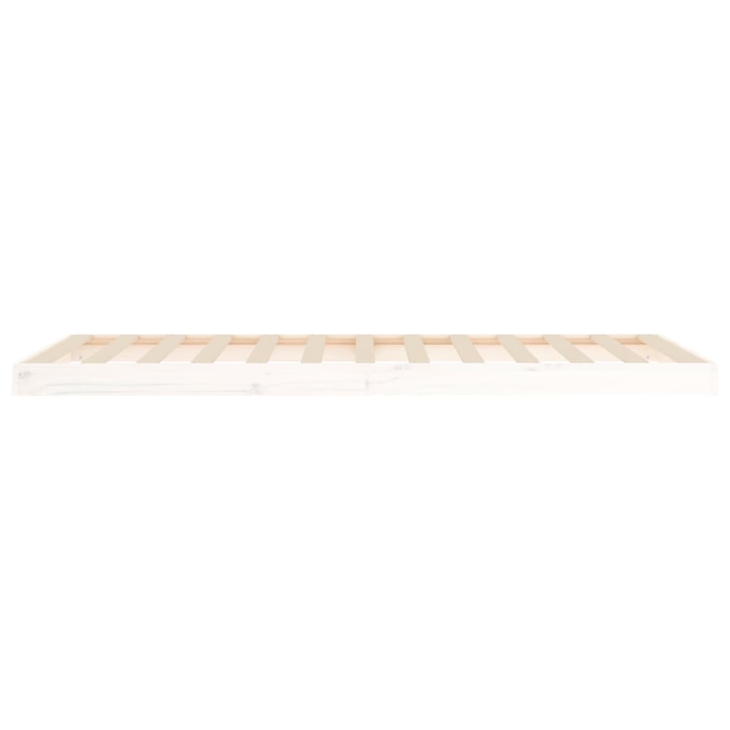 Okvir za krevet bijeli 90 x 200 cm od masivne borovine