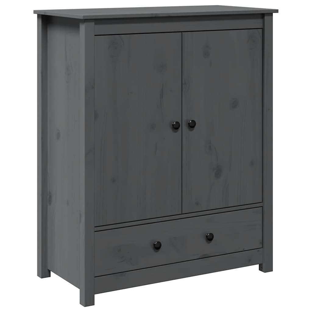 Visoka komoda siva 83 x 41,5 x 100 cm od masivne borovine
