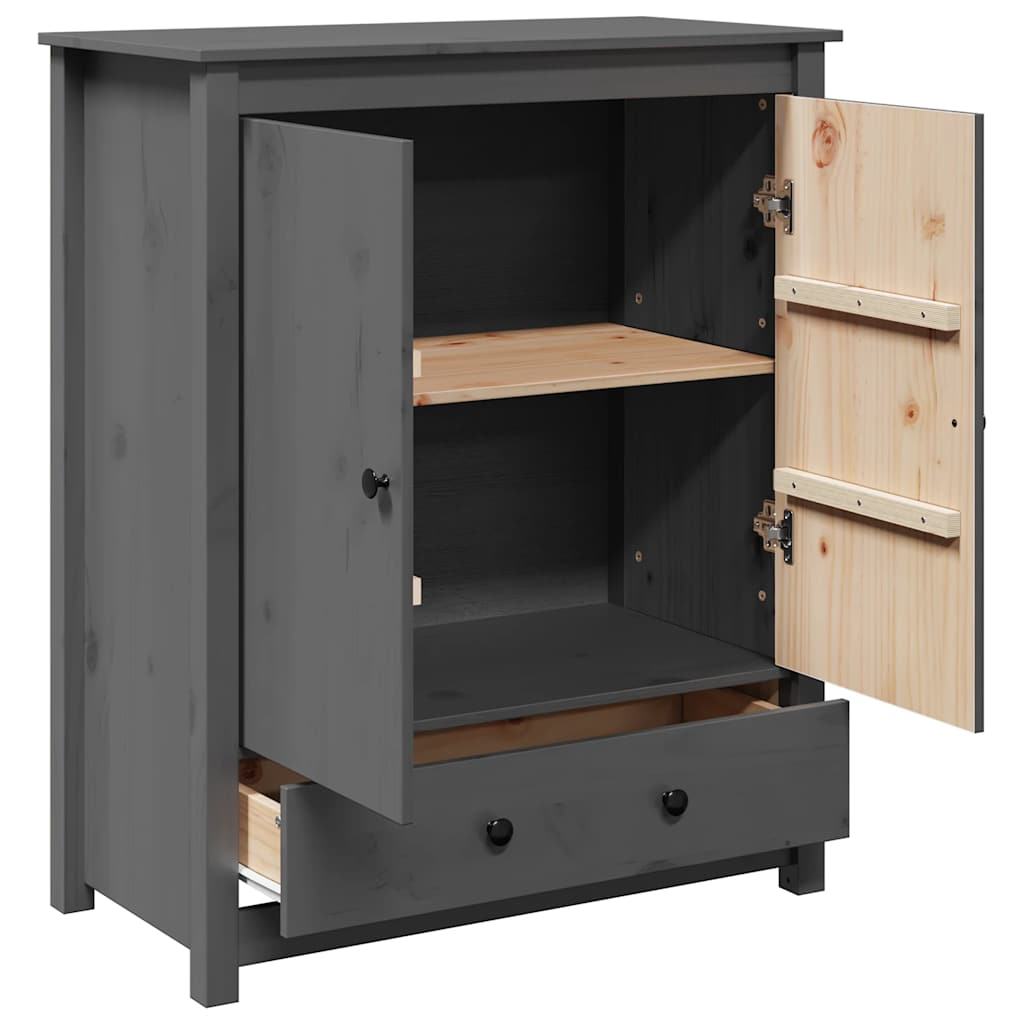 Visoka komoda siva 83 x 41,5 x 100 cm od masivne borovine