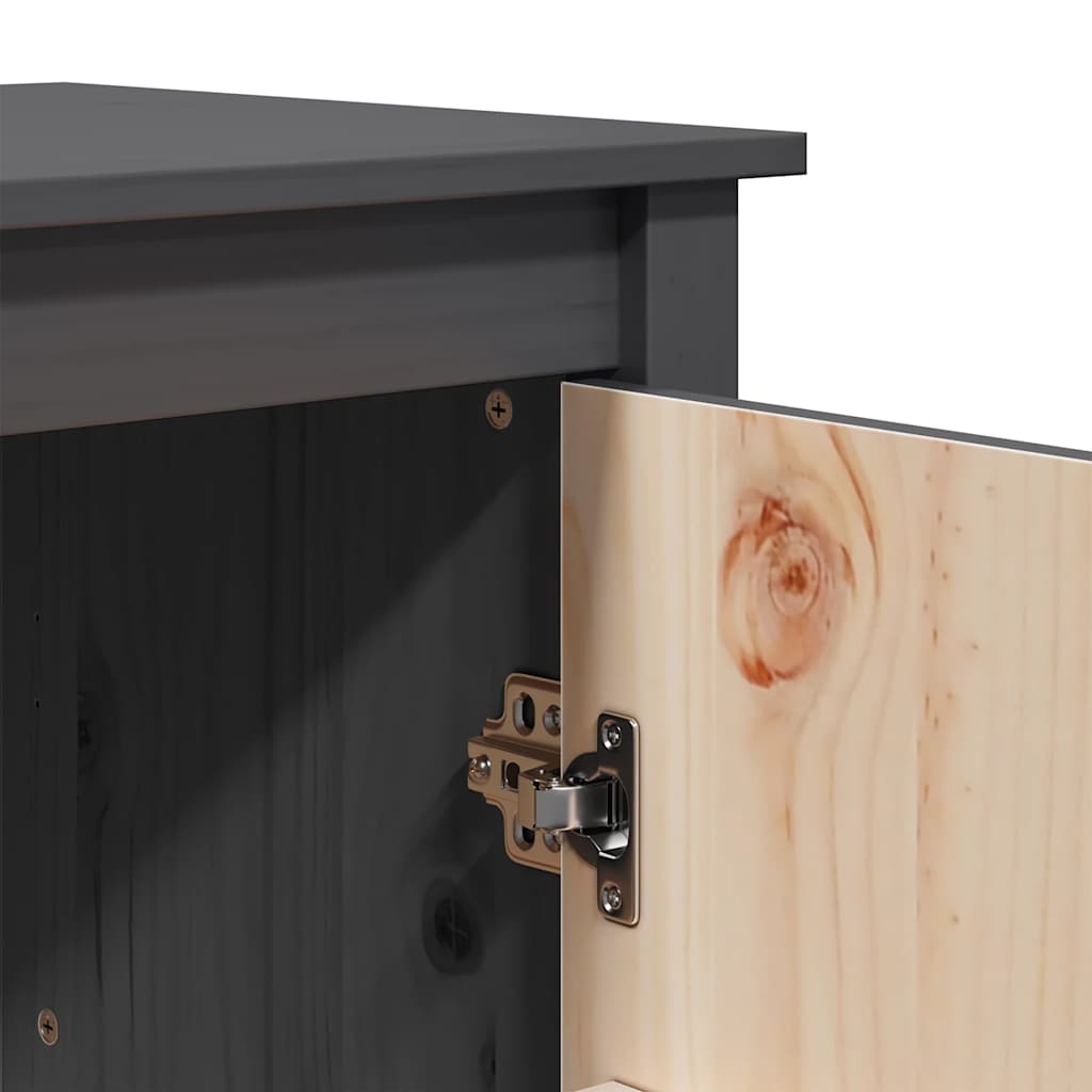 Visoka komoda siva 83 x 41,5 x 100 cm od masivne borovine