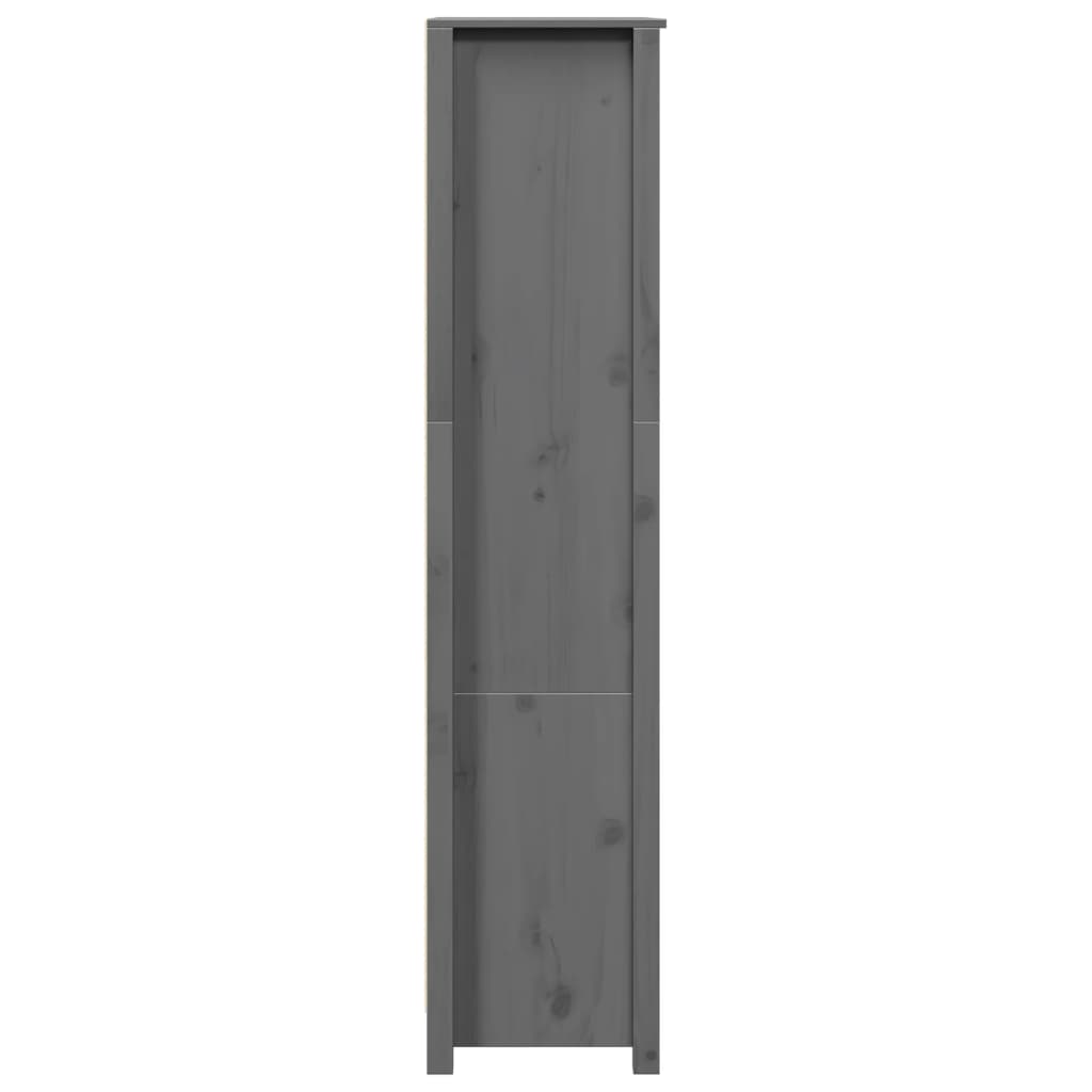 Visoka komoda siva 80 x 35 x 154 cm od masivne borovine