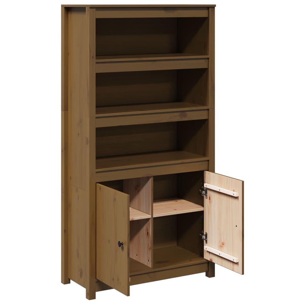 Visoka komoda boja meda 80 x 35 x 154 cm od masivne borovine