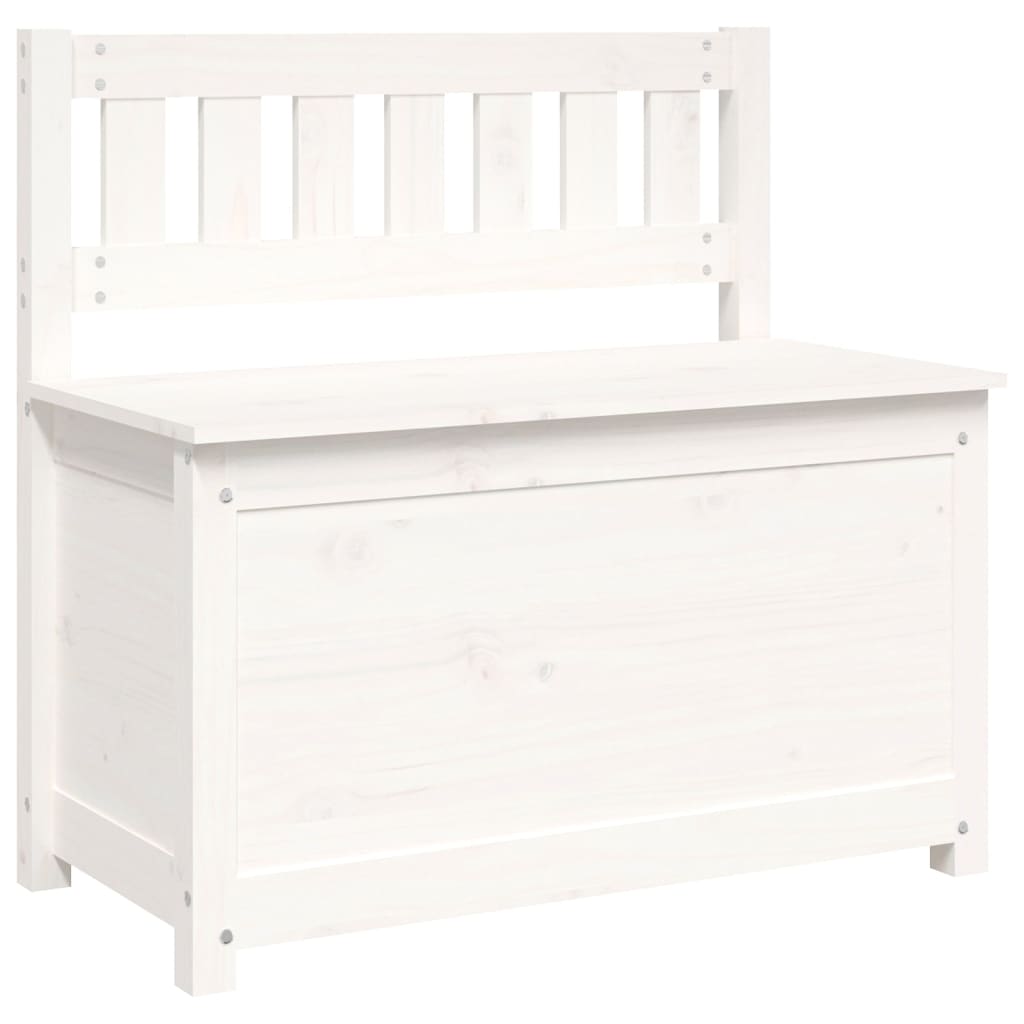 Klupa bijela 80x41x77 cm od masivne borovine