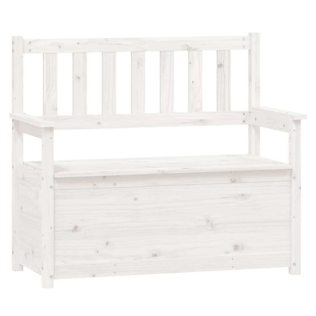 Klupa bijela 112,5 x 51,5 x 96,5 cm od masivne borovine