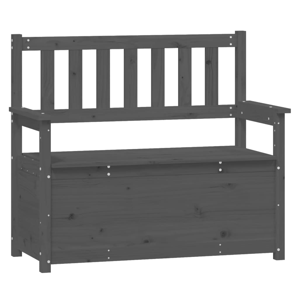 Klupa siva 112,5 x 51,5 x 96,5 cm od masivne borovine