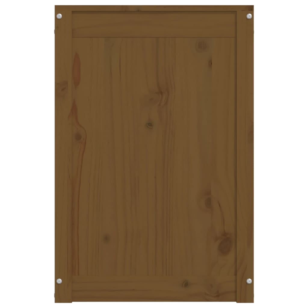 Kutija za rublje boja meda 44 x 44 x 66 cm od masivne borovine