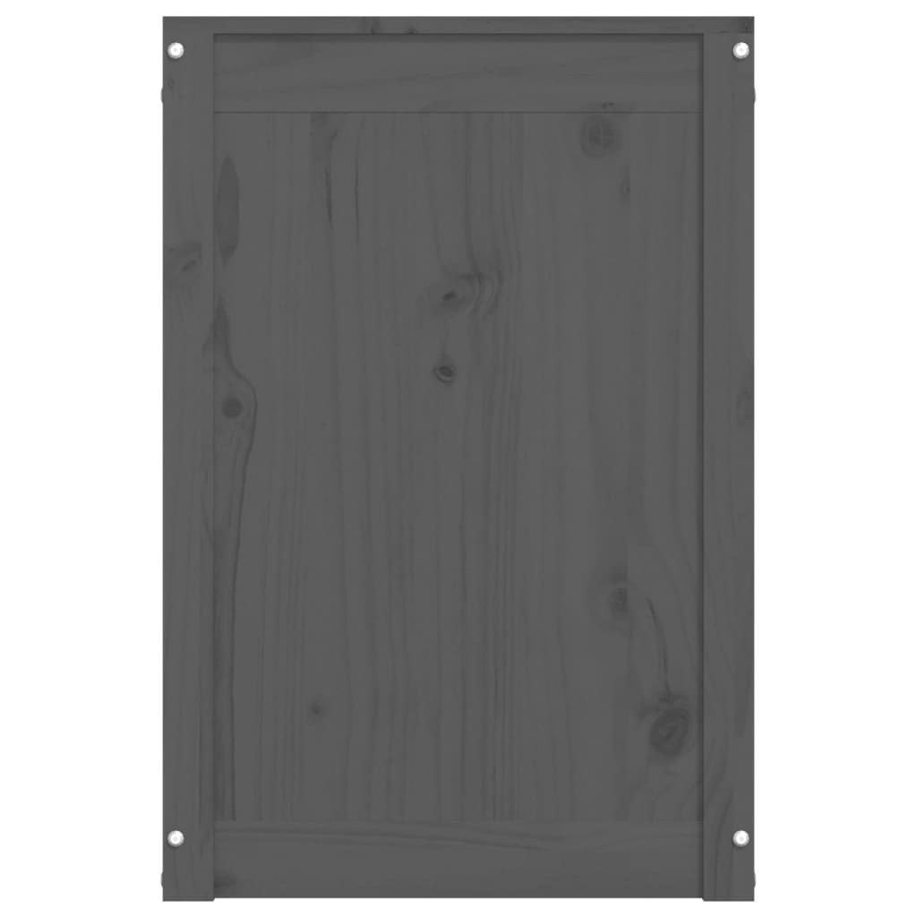 Kutija za rublje siva 88,5x44x66 cm od masivne borovine