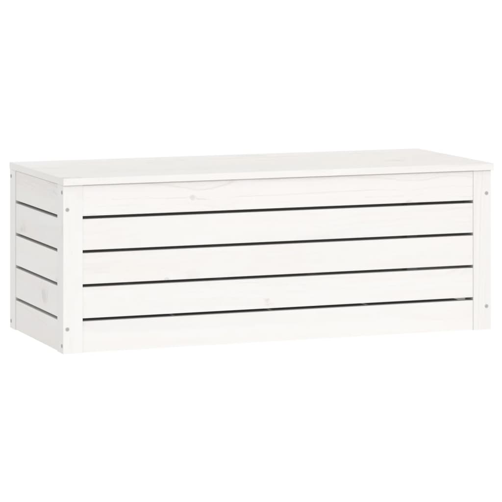 Kutija za pohranu bijela 89 x 36,5 x 33 cm od masivne borovine
