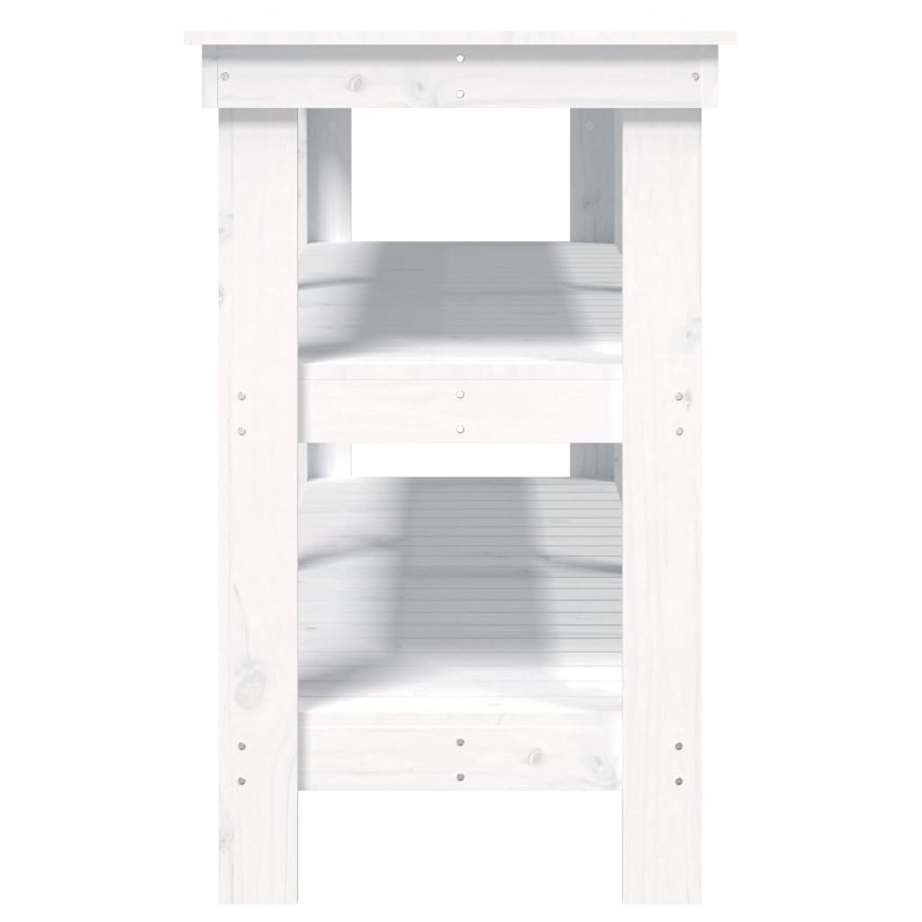 Radni stol bijeli 142,5 x 50 x 80 cm od masivne borovine