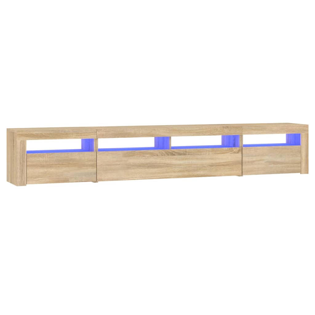 TV ormarić s LED svjetlima boja hrasta sonome 240x35x40 cm