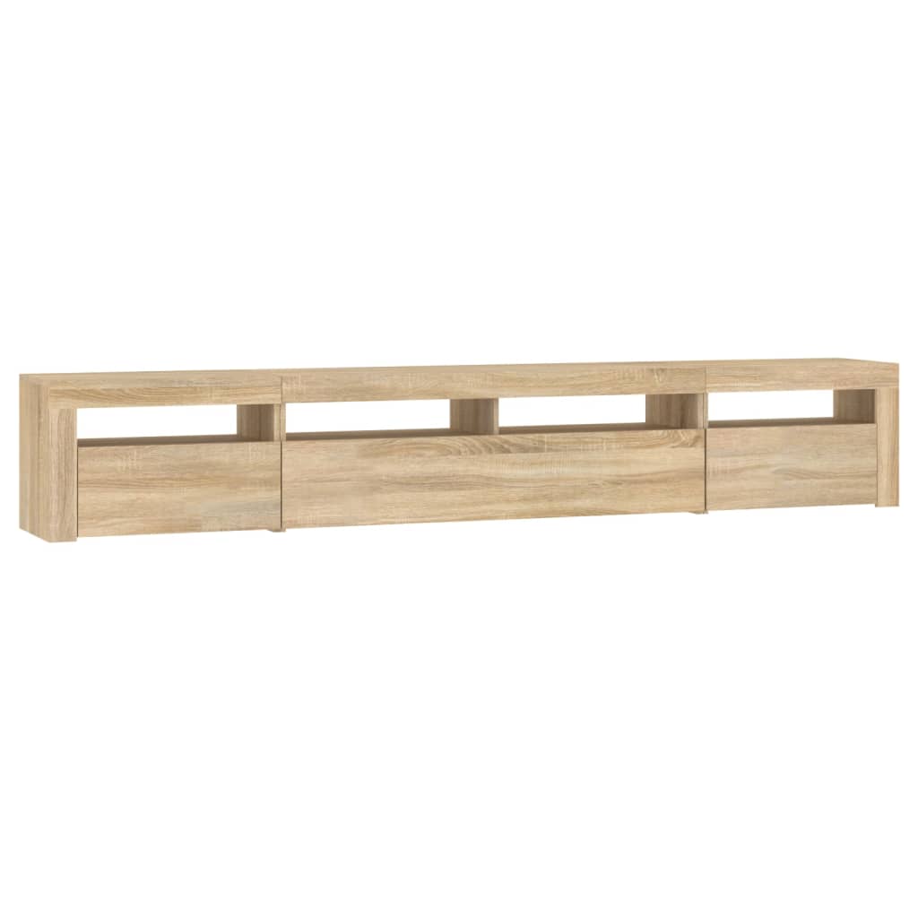 TV ormarić s LED svjetlima boja hrasta sonome 240x35x40 cm