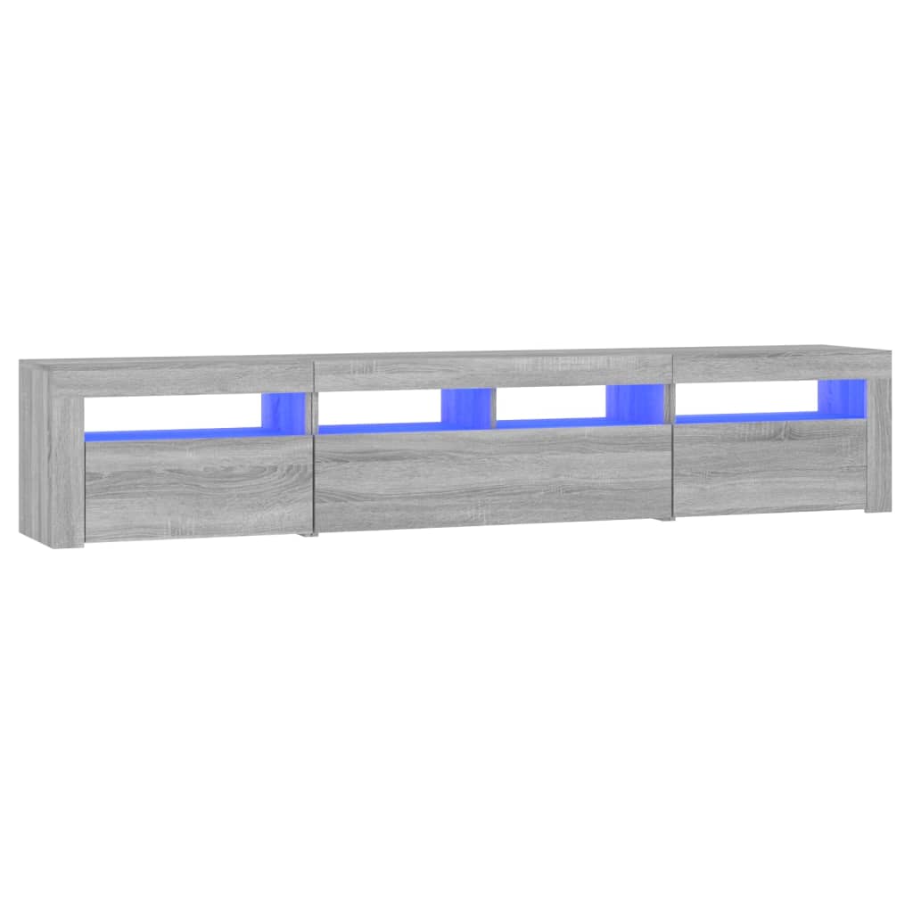 TV ormarić s LED svjetlima boja hrasta sonome 210x35x40 cm