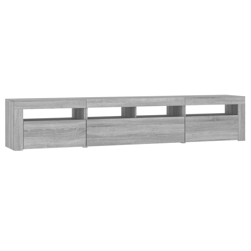 TV ormarić s LED svjetlima boja hrasta sonome 210x35x40 cm