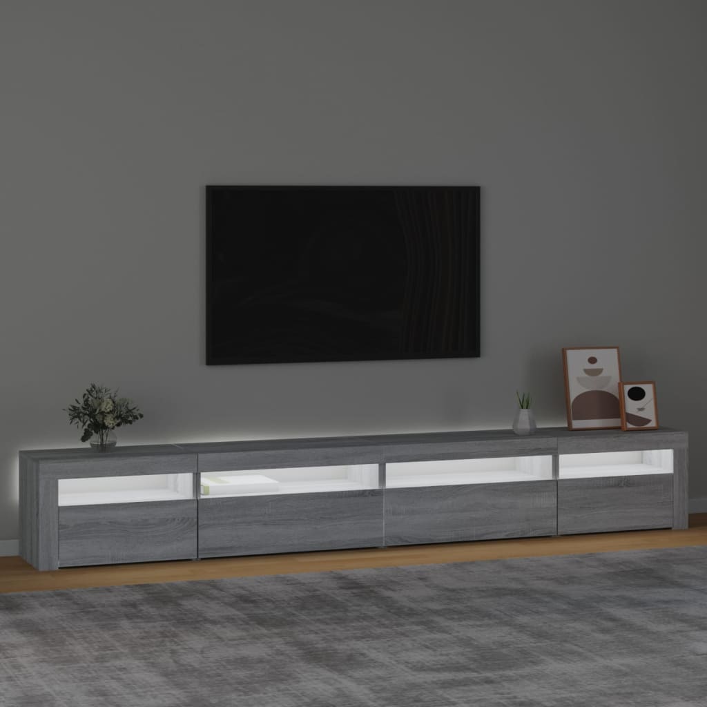 TV ormarić s LED svjetlima boja hrasta sonome 270x35x40 cm
