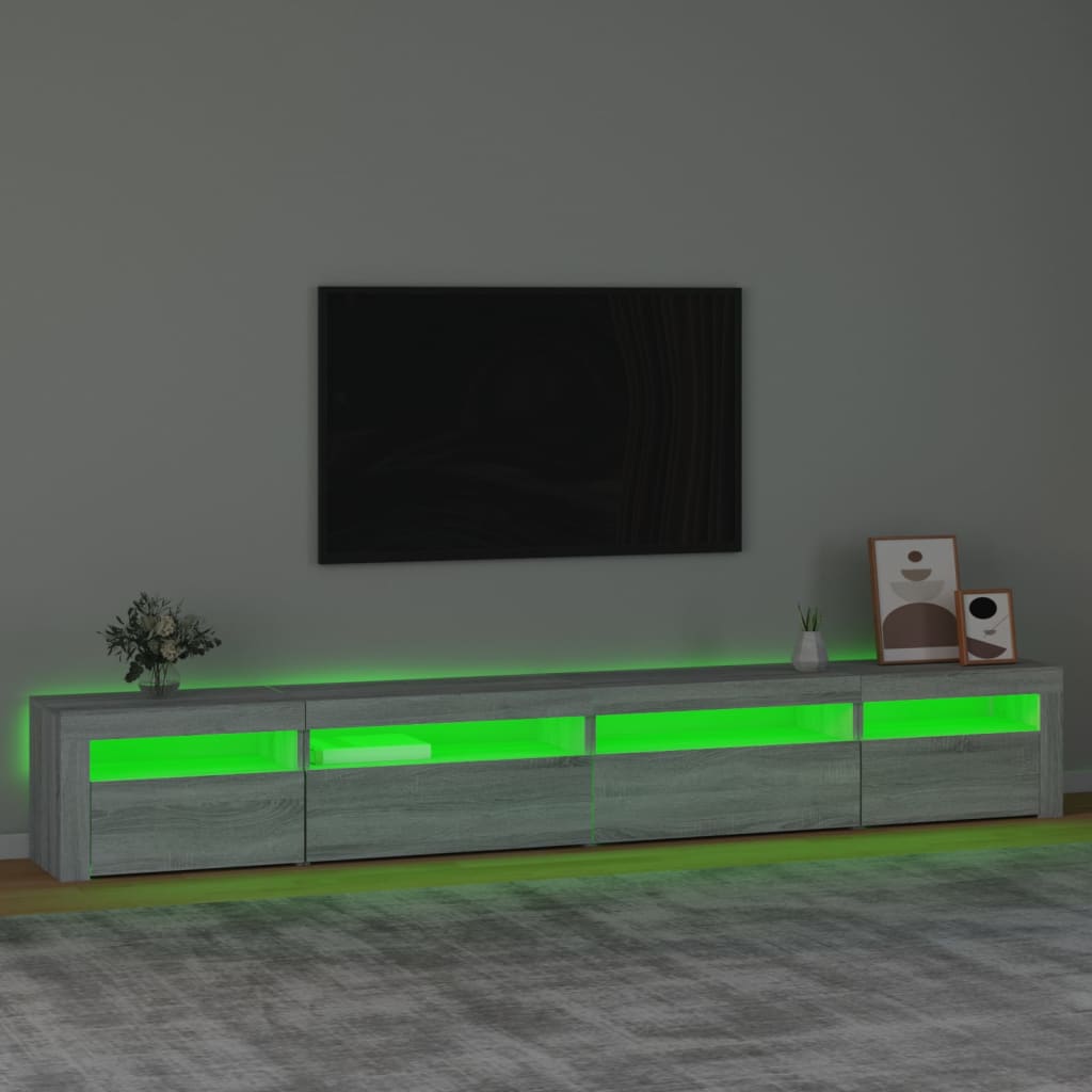 TV ormarić s LED svjetlima boja hrasta sonome 270x35x40 cm