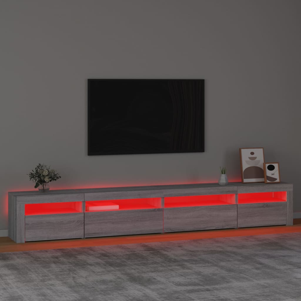 TV ormarić s LED svjetlima boja hrasta sonome 270x35x40 cm