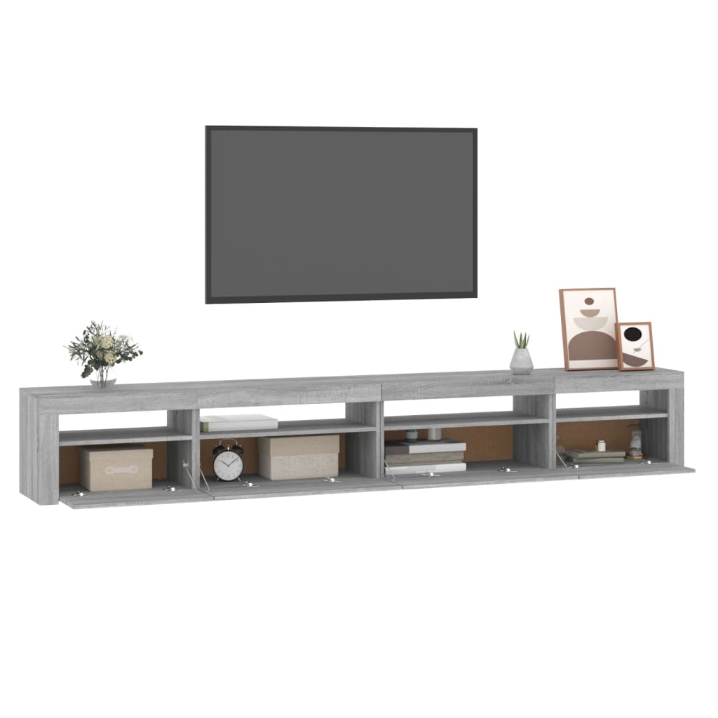 TV ormarić s LED svjetlima boja hrasta sonome 270x35x40 cm