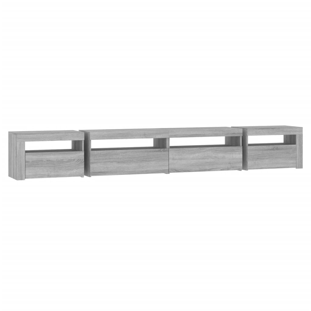 TV ormarić s LED svjetlima boja hrasta sonome 270x35x40 cm