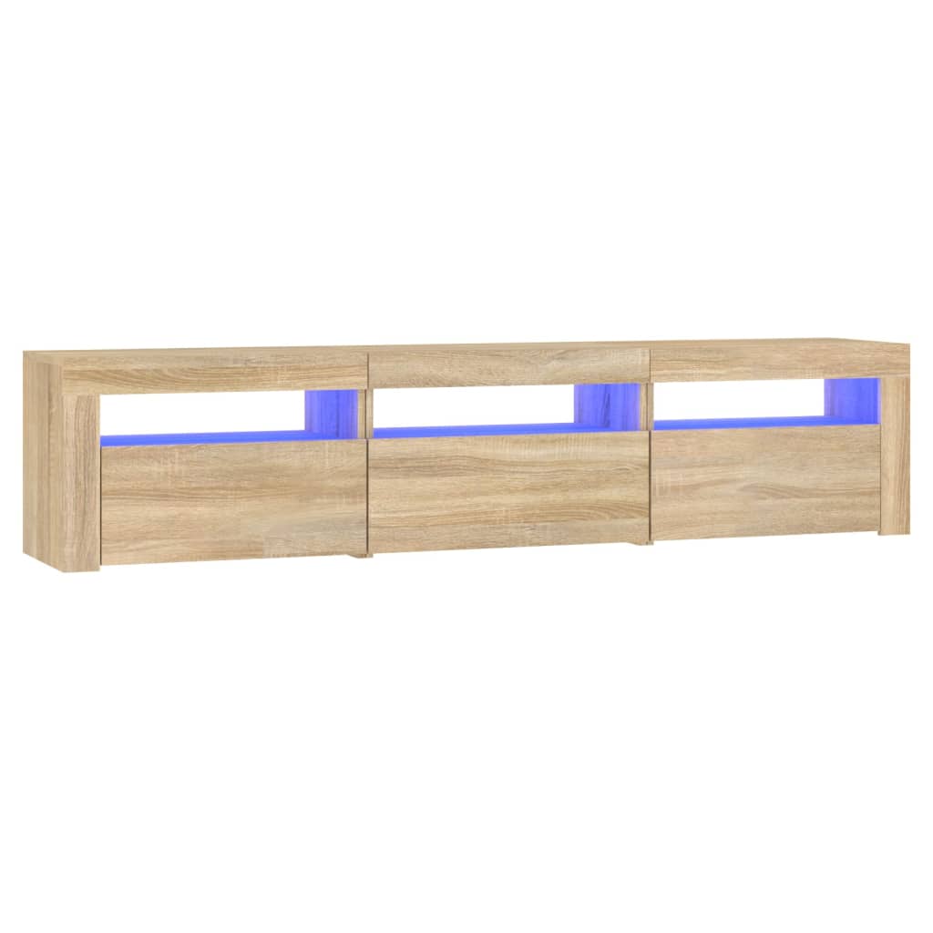 TV ormarić s LED svjetlima boja hrasta sonome 180 x 35 x 40 cm
