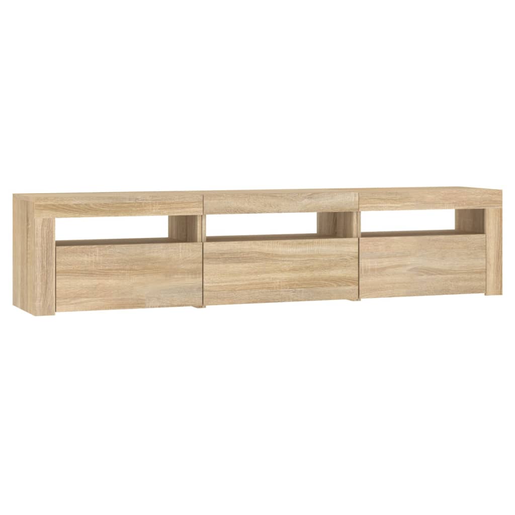 TV ormarić s LED svjetlima boja hrasta sonome 180 x 35 x 40 cm