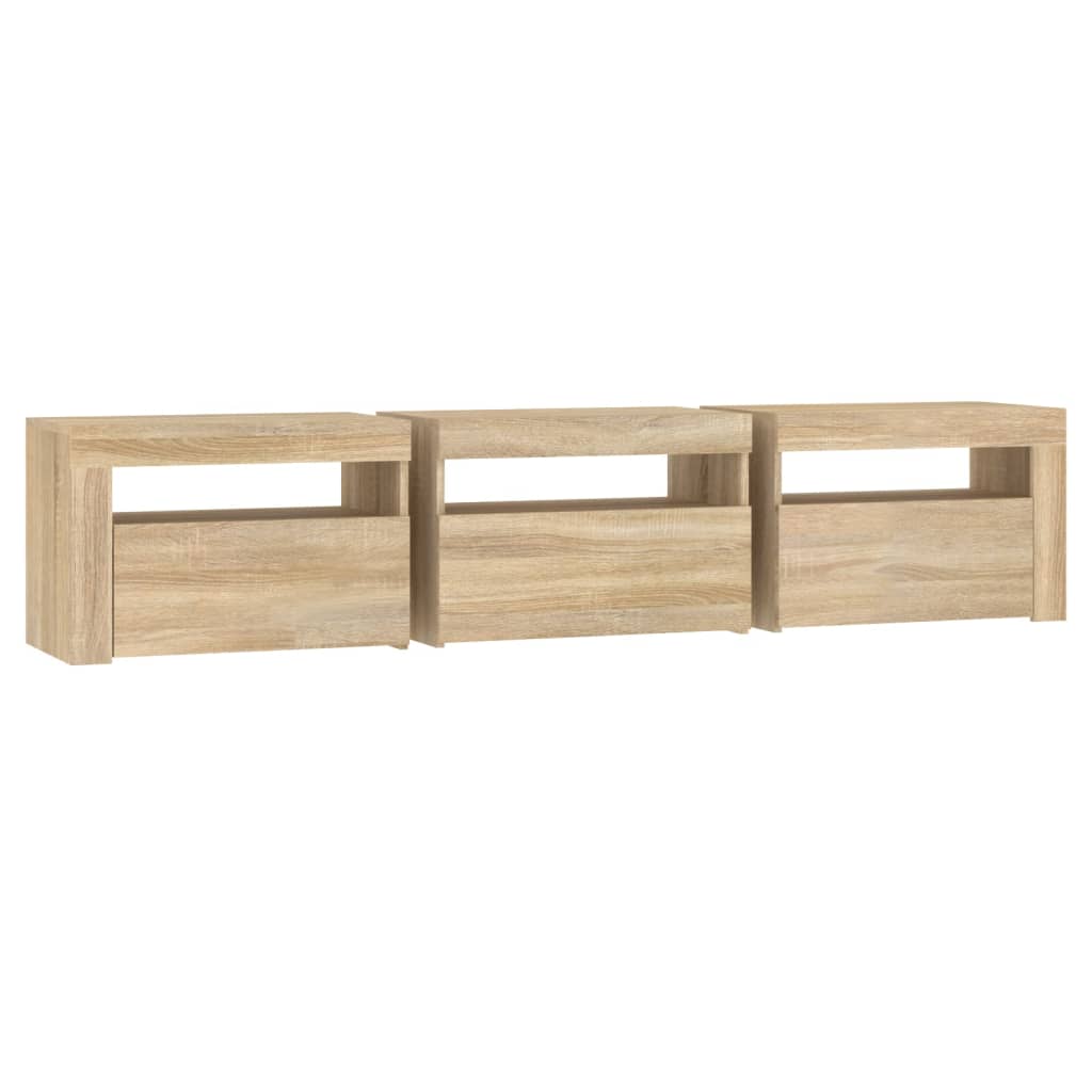 TV ormarić s LED svjetlima boja hrasta sonome 180 x 35 x 40 cm