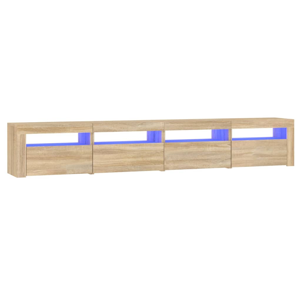 TV ormarić s LED svjetlima boja hrasta sonome 240x35x40 cm