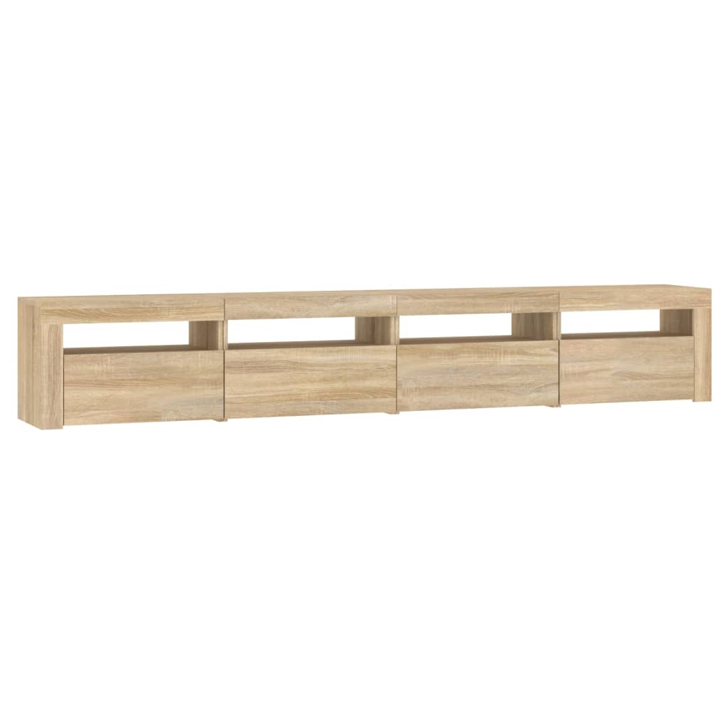 TV ormarić s LED svjetlima boja hrasta sonome 240x35x40 cm