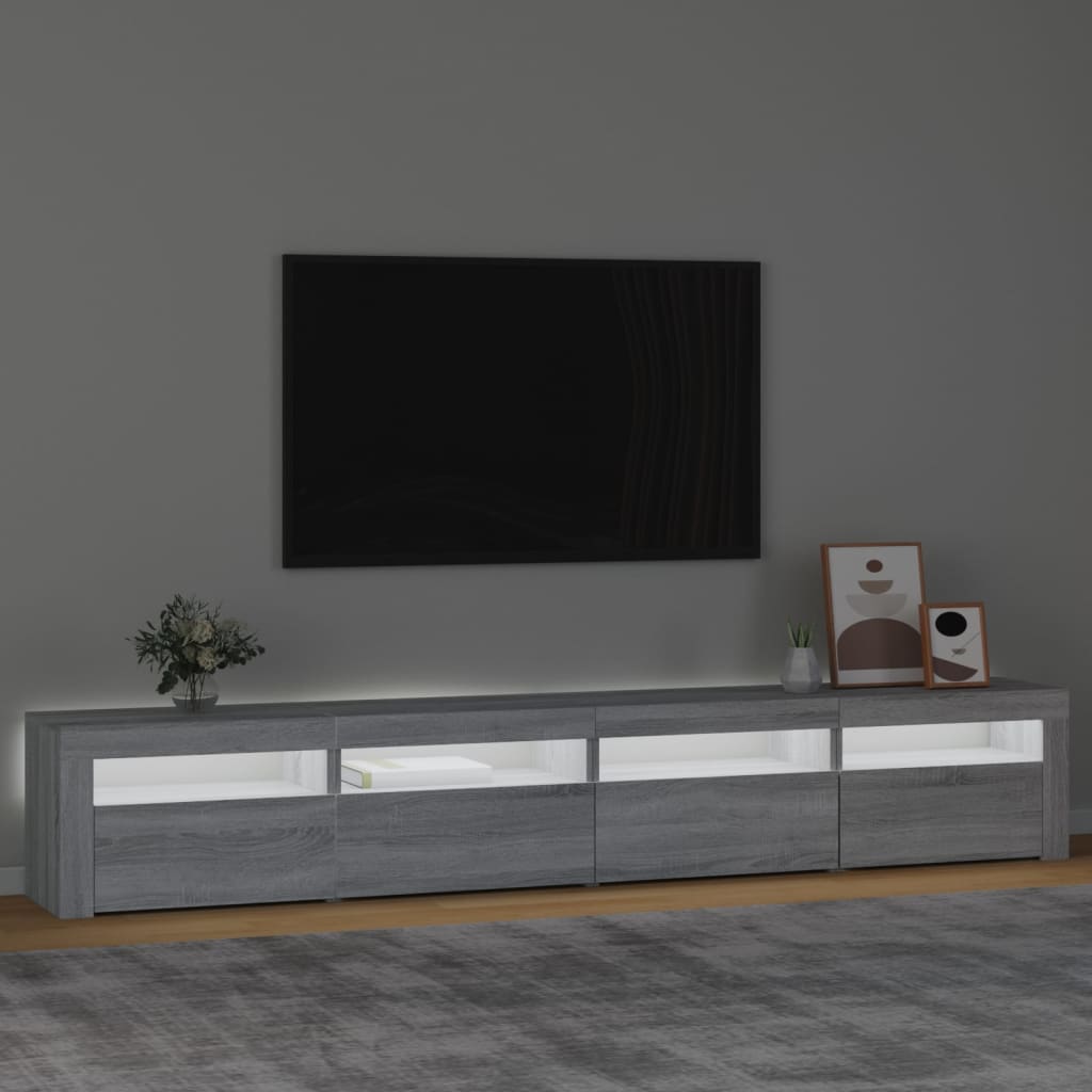 TV ormarić s LED svjetlima boja hrasta sonome 240x35x40 cm