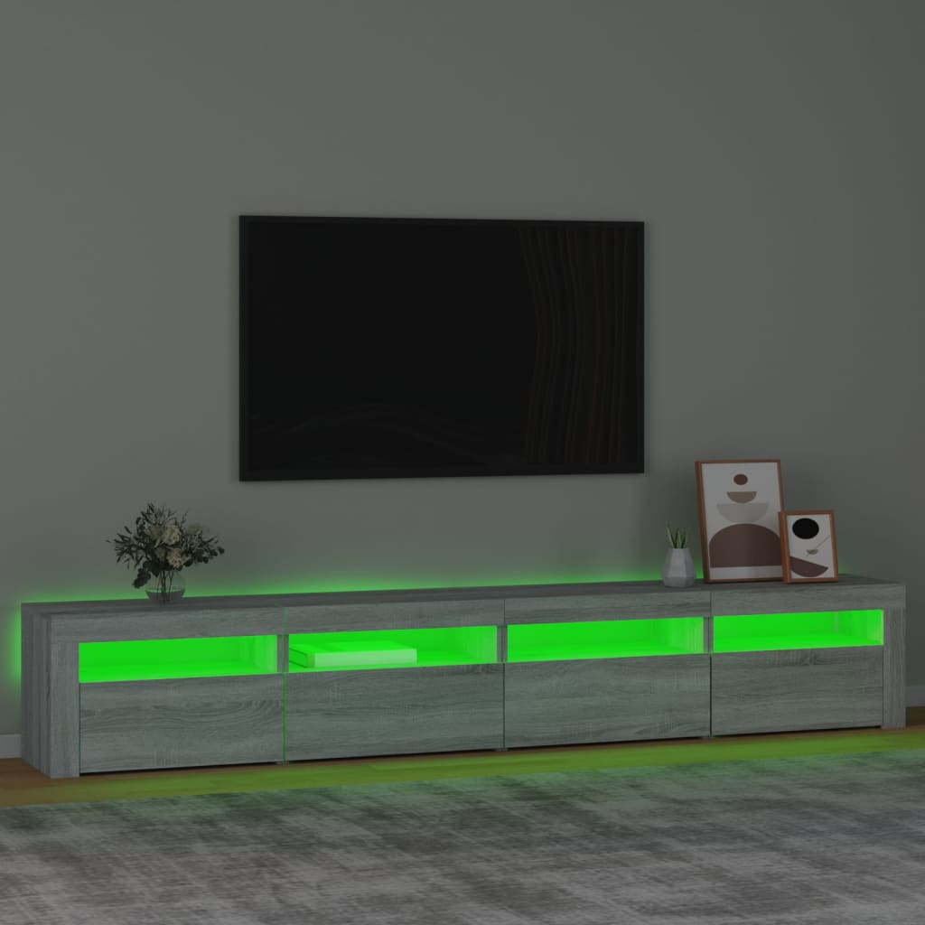 TV ormarić s LED svjetlima boja hrasta sonome 240x35x40 cm