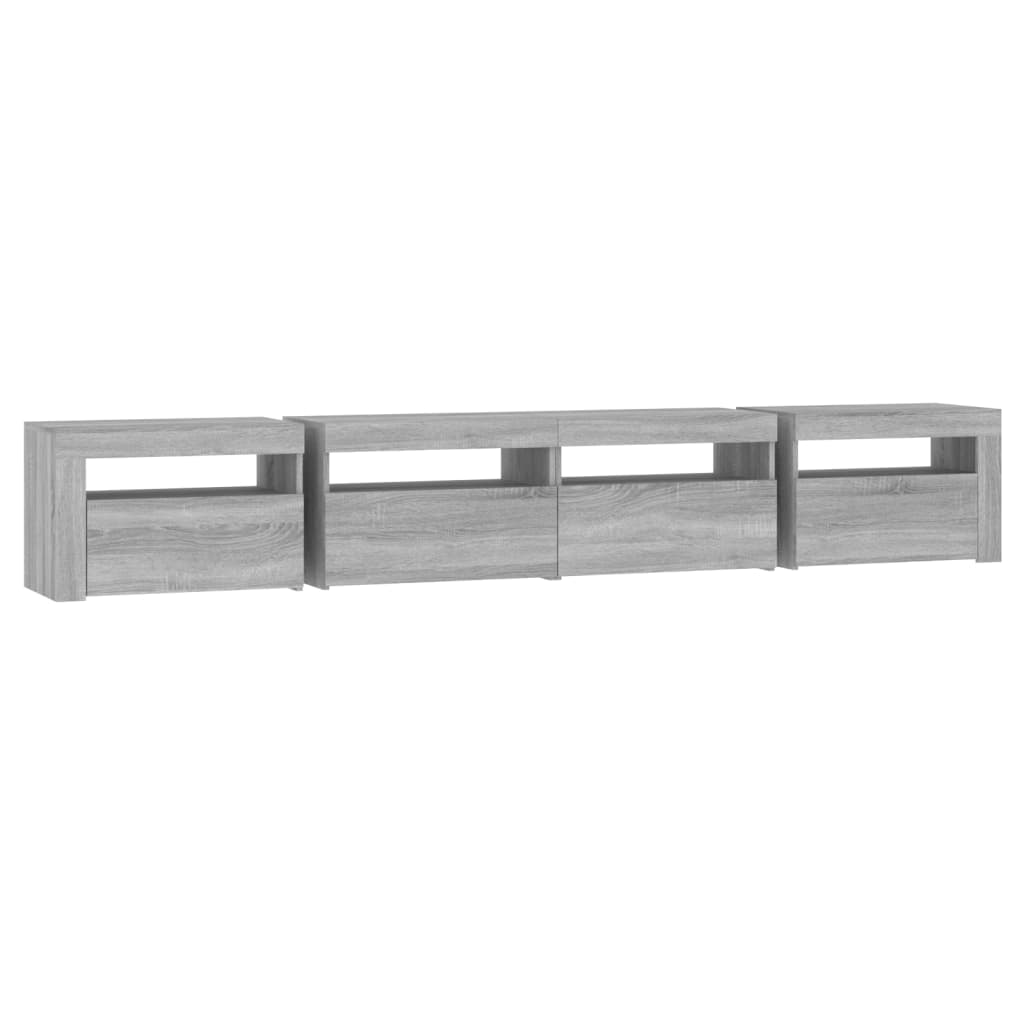 TV ormarić s LED svjetlima boja hrasta sonome 240x35x40 cm