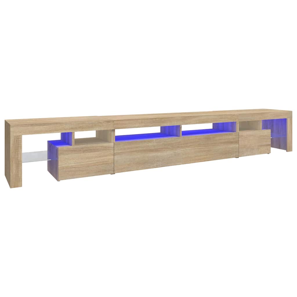TV ormarić s LED svjetlima boja hrasta sonome 260x36,5x40 cm