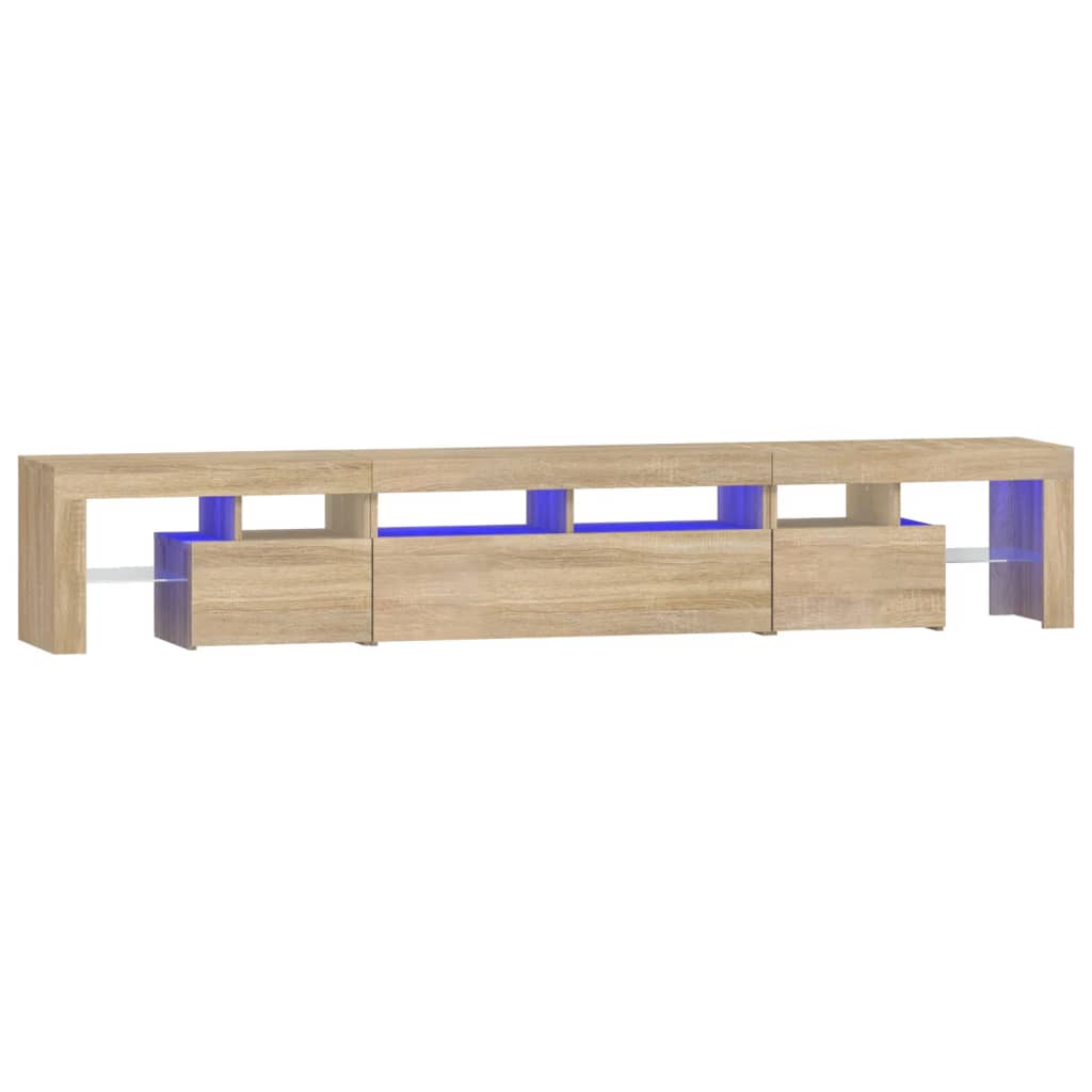 TV ormarić s LED svjetlima boja hrasta sonome 230x36,5x40 cm